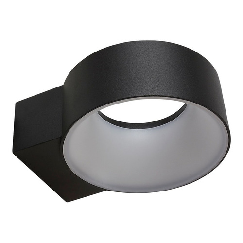 Lampara Sobreponer En Muro Exterior Negro 8w Luz Suave Cálid Tecnolite 8HLED1180MV30N