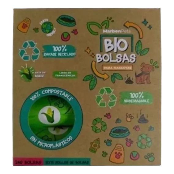 Biobolsas Excremento De Mascota Perrogato 16 Rollos 240uni