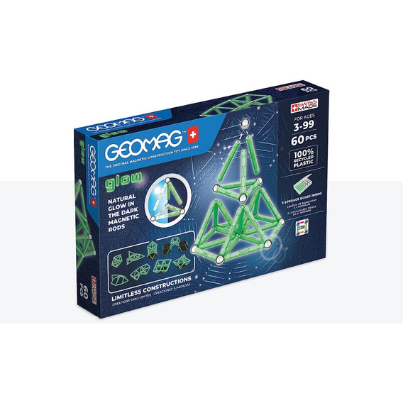 Geomag bloques Magneticos  glow 60 piezas Cantidad de piezas 60