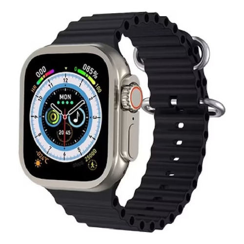Reloj Smart Watch Ultra T800 Caja Negro Malla Negro Bisel Negro Diseño De La Malla Deportiva