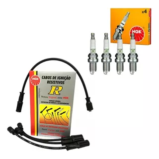 Kit Cabo + Vela Ngk Fiat Palio 1.0 8v Mpi 96/00 Motor Fiasa