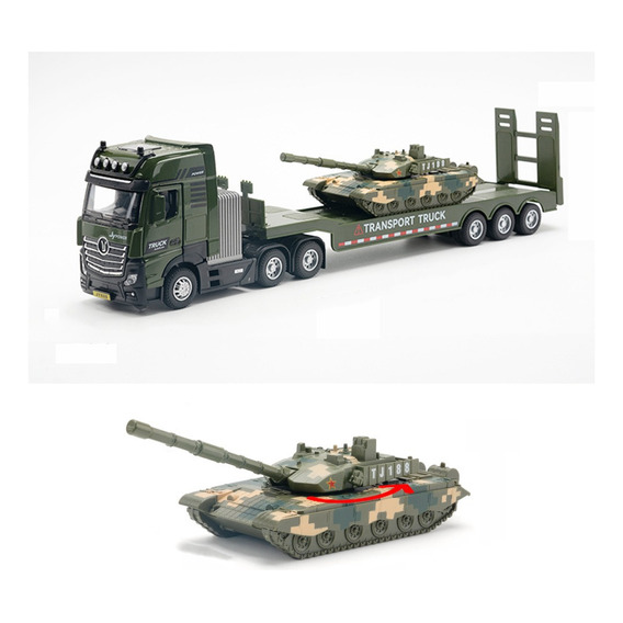 Transportador Militar De Tanques Miniautos Con Luz Y Sonido
