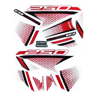 Kit Jogo Adesivo Faixa Honda Cb 250 Twister Cbs 2022 Branca