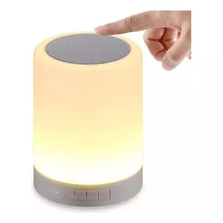 Lampara Bocina Bluetooth Tactil Led Colores Y Luz Calida