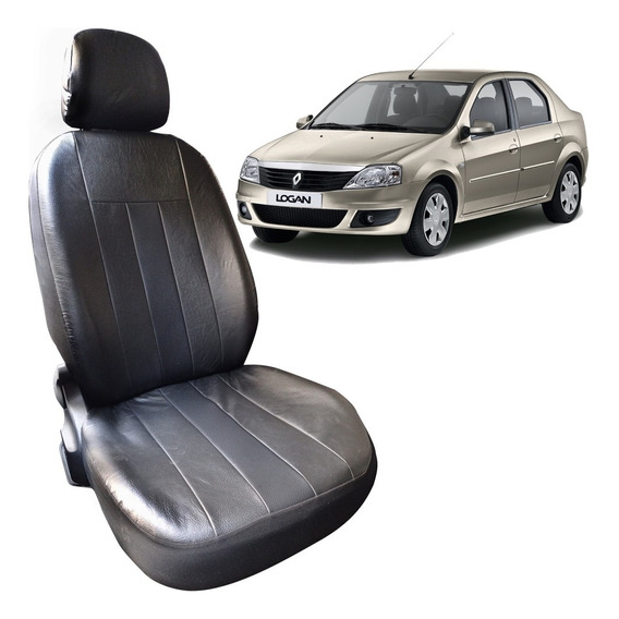 Funda Cubre Asiento Cuerina Acolchado Renault Logan 12/- Ent