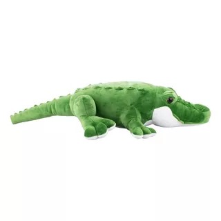 Crocodilo Realista De Pelúcia Verde Presente Infantil 80 Cm