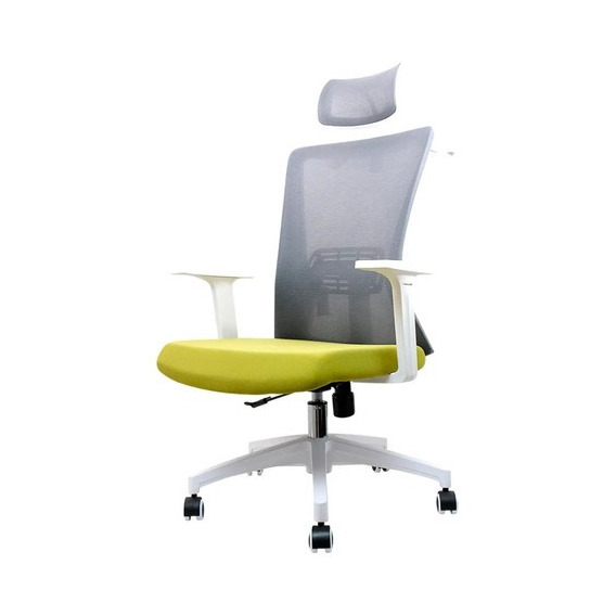 Silla Ergonomica Fantech Oc-a258 Inclinable Oficina Febo Color Gris con verde