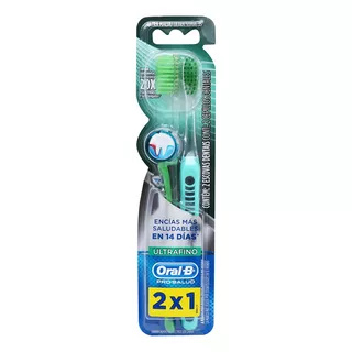 Cepillo De Dientes Oral-b Pro-salud Ultra Fino Suave Pack X 2 Unidades