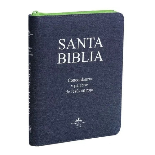 Biblia Grande Letra Gigante Rvr1960 Jean Con Cierre Verde