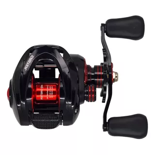 Reel Huevito Caster Black Widow 108 Baitcasting 8 Rulemanes Color Negro - Manija Derecha