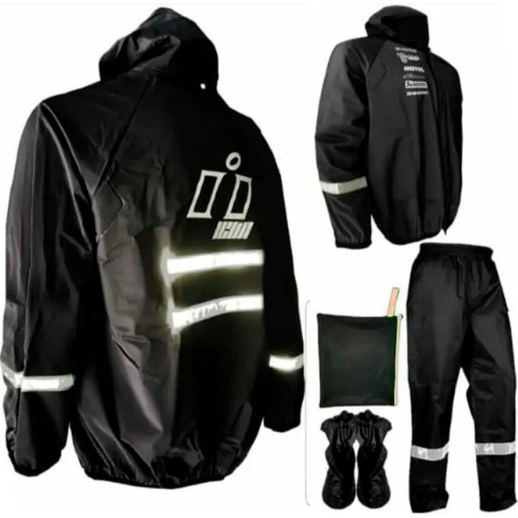 Impermeable Siliconado Para Motociclista 4 Piezas