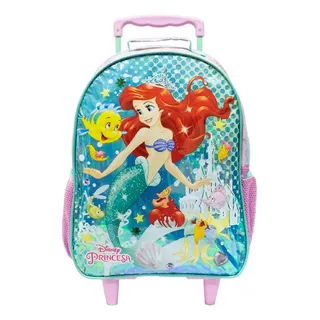 Mochila Com Rodinha Infantil Princesa Ariel Original Disney