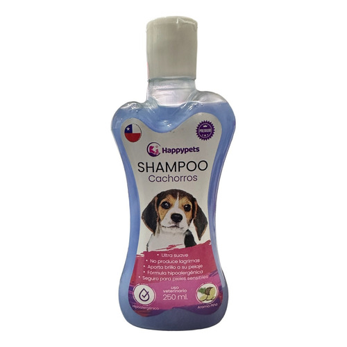 Shampoo Para Cachorros, Champu Perros 250ml Happypets Fragancia Piña