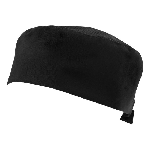 Gorro Para Chef Con Malla Unisex Unitalla Negro Marca Lazzar