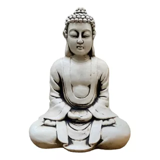 Estatua Buda Meditando 40 Cm Resina Apto Exterior Xa Jardin