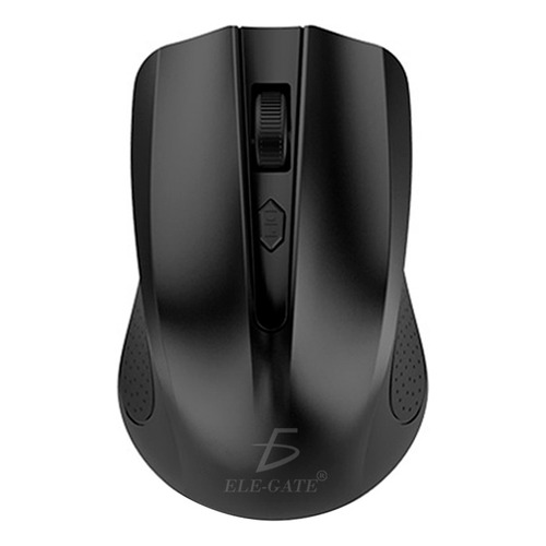 Mouse Óptico Inalámbrico Ergonómico 5 Niveles Receptor Usb Color Negro