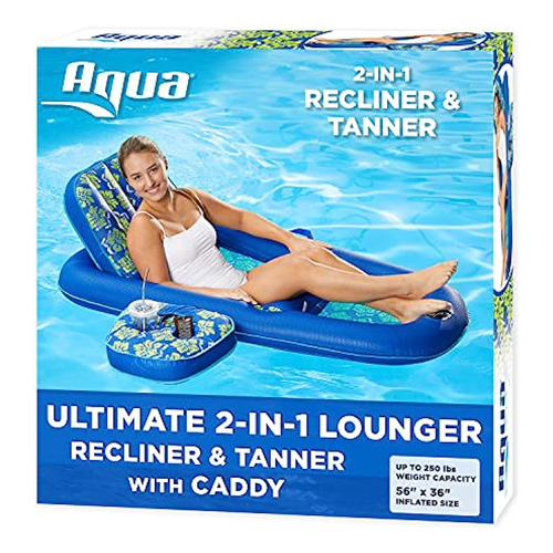 Aqua Campania Ultimate 2-in-1 Pool Float Lounger - Flotador 