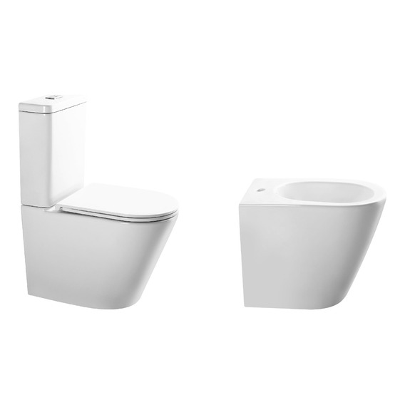 Set Combo Piazza Padova Inodoro Deposito Dual Bidet Tapa 