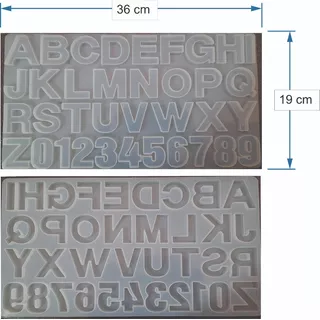 Moldes De Resina Epoxica Abecedario Letra Número/ Espacio 4d