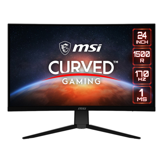 Monitor Gamer Msi 24 Optix G242c 170hz Curvo 1500r 1ms Fhd Color Negro Talle 24