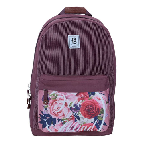 Mochila Grande 1818 Free Corrugada Porta Laptop 15 Color Rosa