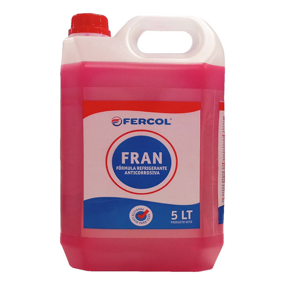 Refrigerante Y Anticorrosivo Fercol Rosa Listo Para Usar - Bidon De 5 Lt