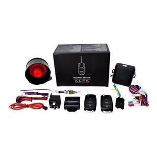 Kit De Alarma Automotriz Con Llave, Sirena Y 2 Controles