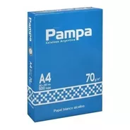 Resma Pampa A4 Multifunción De 500 Hojas De 70g Color Blanco De 10 Unidades Por Pack