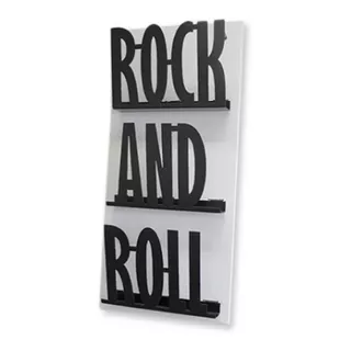 Revistero Doble Diseño Rock And Roll De Pared Metal Pintado