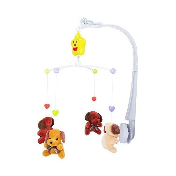 Movil Cunero Musical Giratorio Con Juguete Cuna Bebe Peluche