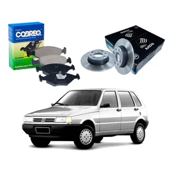  Kit Disco Pastilha Dianteiro Uno 1.0 1.3 1.5 1.6 1991 A 1994