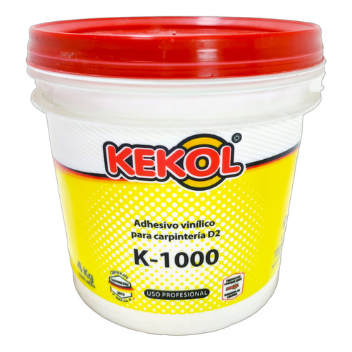 Adhesivo Vinilico Cola Carpintero Para Madera Kekol K-1000 Envase De 4 Kg Color Blanco No Tóxico