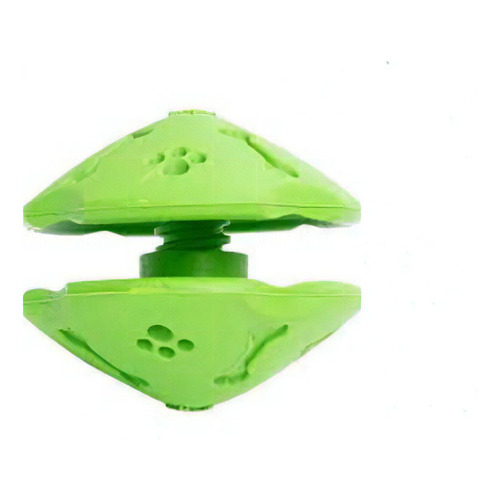 Juguete Ovni Rellenable Dispensador De Snack Alimento Perro Color Verde