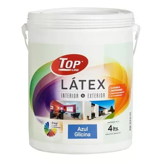 Pintura Latex Lavable Interior Exterior 4 Litros Colores Color Negro Espacial