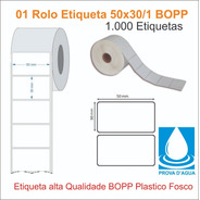 Etiqueta 50x30/1 Bopp Plastico 01 Rolo Com 1000 Un