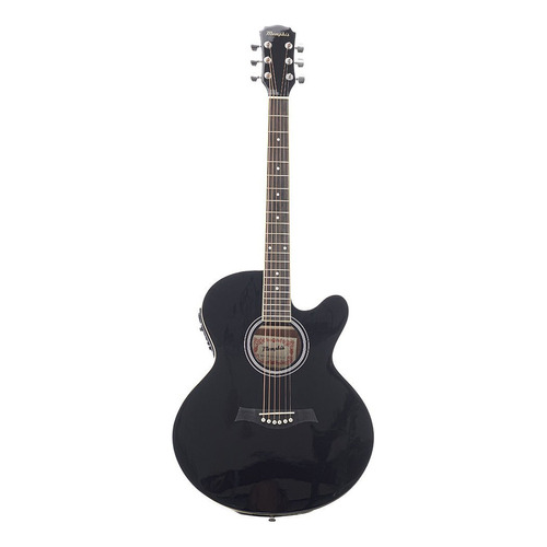 Guitarra Elecacústica Memphis A13ce Thin Black Color Negro Orientación de la mano Diestro