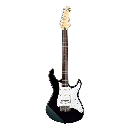 Guitarra eléctrica Yamaha PAC012/100 Series 012 stratocaster de caoba 2023 black brillante con diapasón de palo de rosa