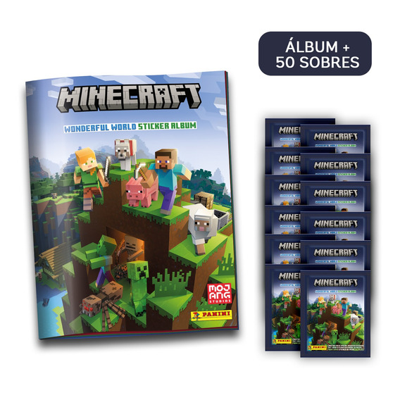 Pack Minecraft Wonderful World (1 Álbum + 50 Sobres)