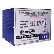 Estabilizador Elevador De Tensión Pampa Herramientas 12kva 12000va Entrada Y Salida De 220v Blanco