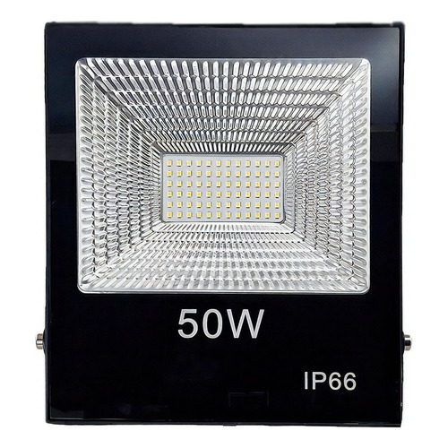 Foco Reflector Led De 50w Reales Ip66 Para Exterior Color de la carcasa Negro Color de la luz Blanco frío