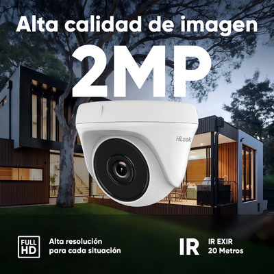 Camara Domo 1080 2 Mp Hikvision By Hilook Thc-t120pc (2.8mm) Color Blanco