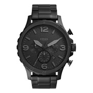 Reloj Caballero Fossil Jr1401 Color Negro De Acero