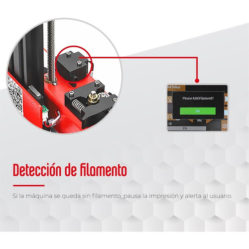 Impresora 3D Anet ET5 color black/red 110V/220V con tecnología de impresión FDM