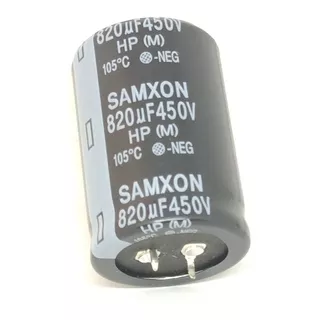 Capacitor Electrolítico Samxon 820uf 450v 105°c 35x52mm Snap