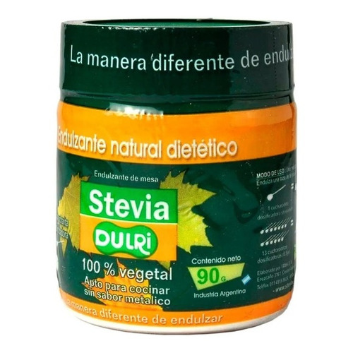 Edulcorante Stevia Dulri En Polvo X 90 Grs