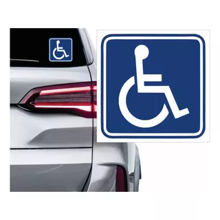 Calco Stikers Discapacitados Símbolo De Acceso 2 Unidades
