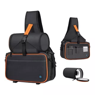 Mochila Transversal Puluz Para Fotográfos + Case De Lentes