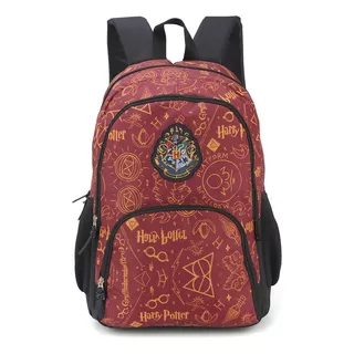 Mochila Costas Harry Potter Sonseria Grifinoria Corvinal Cor Vermelho