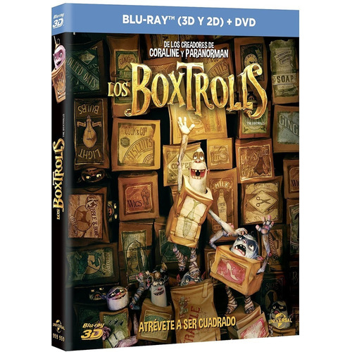 Los Boxtrolls Blu Ray (3d + 2d) + Dvd Película Nueva