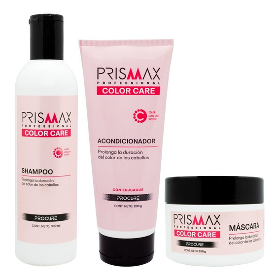 Prismax Color Care Kit Shampoo + Enjuague + Máscara Chico 6c